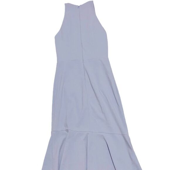 Betsy & Adam Arielle Gown Midi Purple Halter Neck Dress - Picture 3 of 5